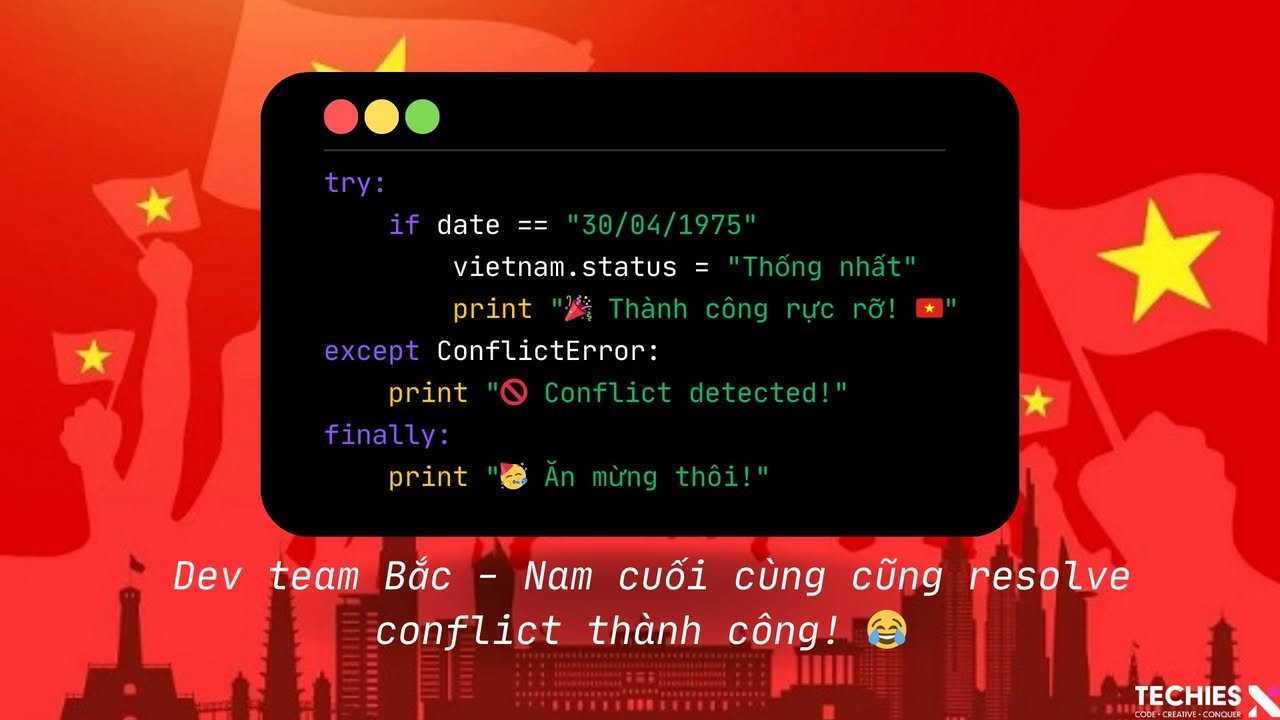 Dev Bắc – Nam cuối cùng resolve conflict thành công!
