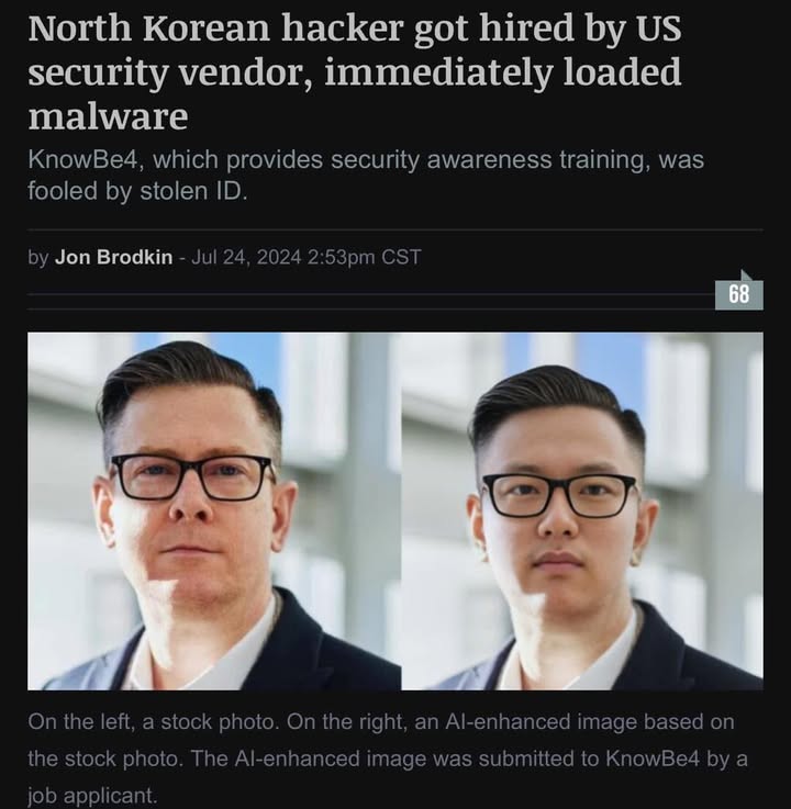 Hacker Triều tiên đậu phỏng vấn ở công ty an ninh mạng tại Mỹ - chỉ bằng AI😬