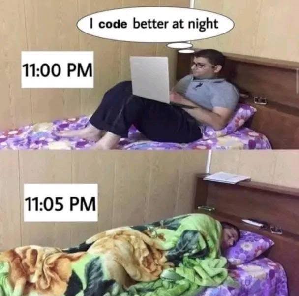 Mấy ông hay kêu code đêm vào việc ra tôi điểm danh cái🤨